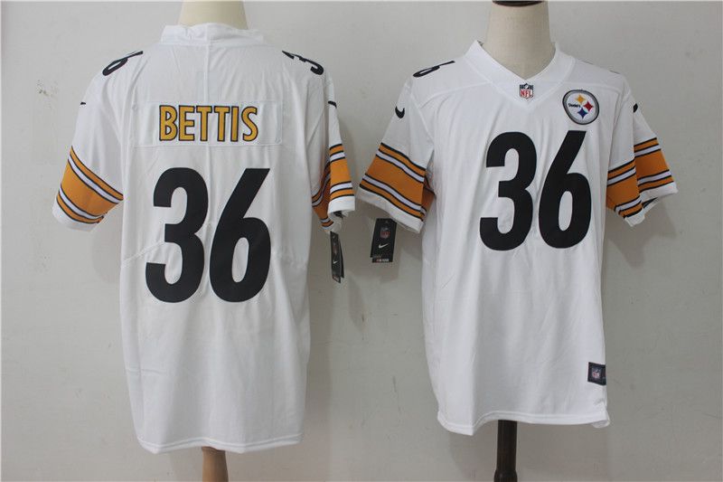 Men Pittsburgh Steelers #36 Bettis White Nike Vapor Untouchable Limited NFL Jerseys->->NFL Jersey
